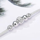Infinity Charms Bracelet Lucky Bead Chain Women Charm Cuff Bangle Jewelry Gift F