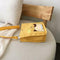 2pcs/set Women Canvas Cat Print Shoulder Satchel Handbags Pen Bag (Yellow)