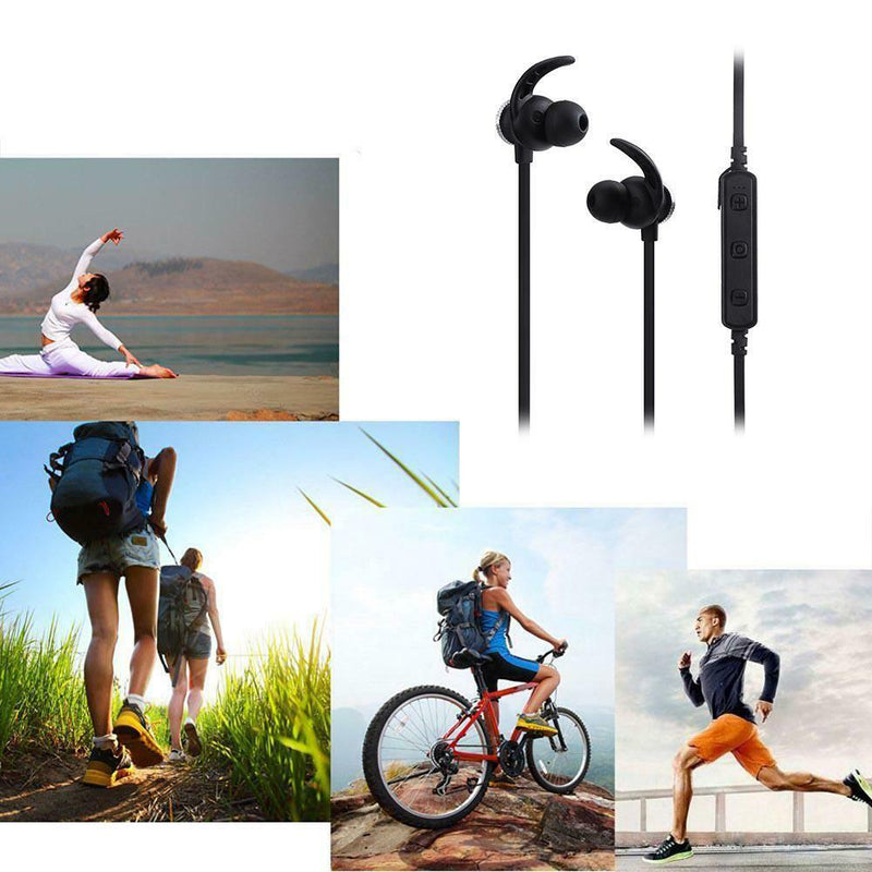 Wireless Headphone Bluetooth Running Sports Metal Magnetic Stereo Earhook