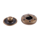 Metal Finish Poppers Snap Fasteners Press Studs Buttons 11.5mm 6 Sets O6M6