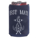 2 Pair Captain First Mate Anchor Beer Can Cooler Neoprene Sleeve Protection