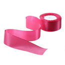 40mm 25 Yards Satin Ribbon Wedding Craft DIY Decorations Accessory Hot Pink Z6Z1