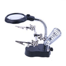 Desktop Magnifier Welding Magnifying Glass LED Holder Soldering Repair Tool