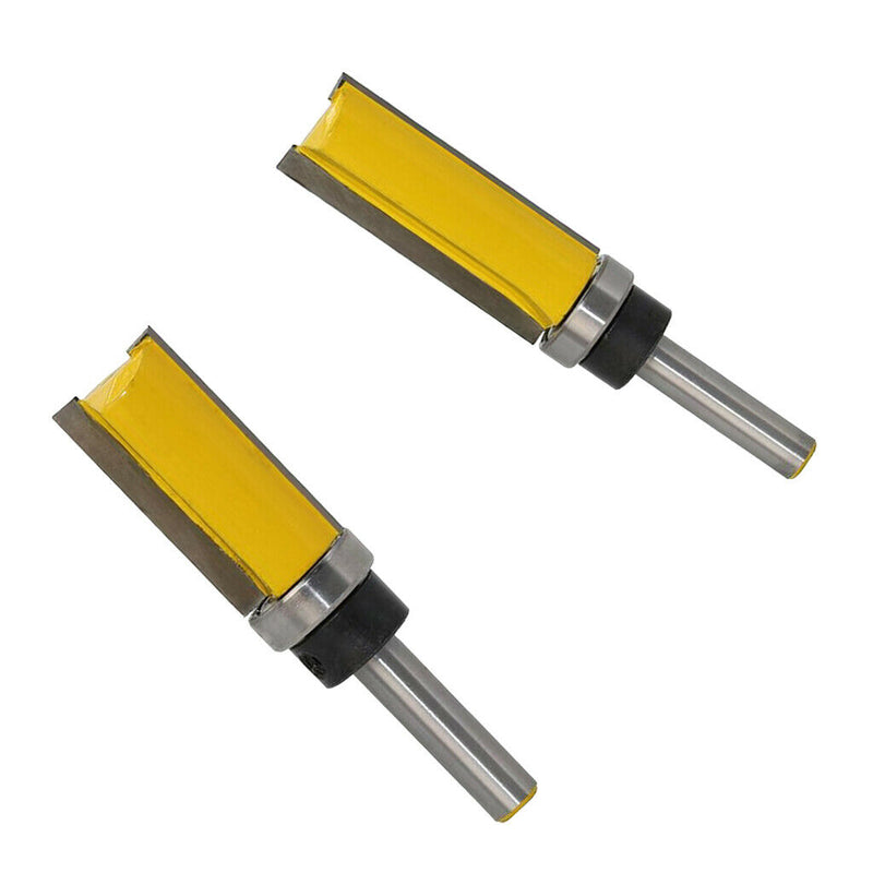 2pcs Straight Router Bits 8mm Shank