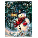 Cute Christmas Snow Man Cross Stitch Painting DIY 5D Diamond Embroidery
