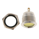 Car Motorcycle 12V 19mm Dash Panel Indicator Light with Wrie Leads Yellow