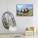 5D DIY Full Drill Diamond Painting Hiking Horses Cross Stitch Embroidery