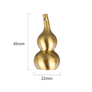 Brass Gourd Pendant Good Luck HuLu w/ Braided Rope For Car Decor Necklace Making