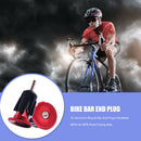 2x Aluminum Bicycle Bar End Plugs for Mountain Road Folding Bike (Red)