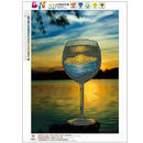 Sunset Wine Cup 5D Diamond Painting Embroidery DIY Cross Stitch Home Decor
