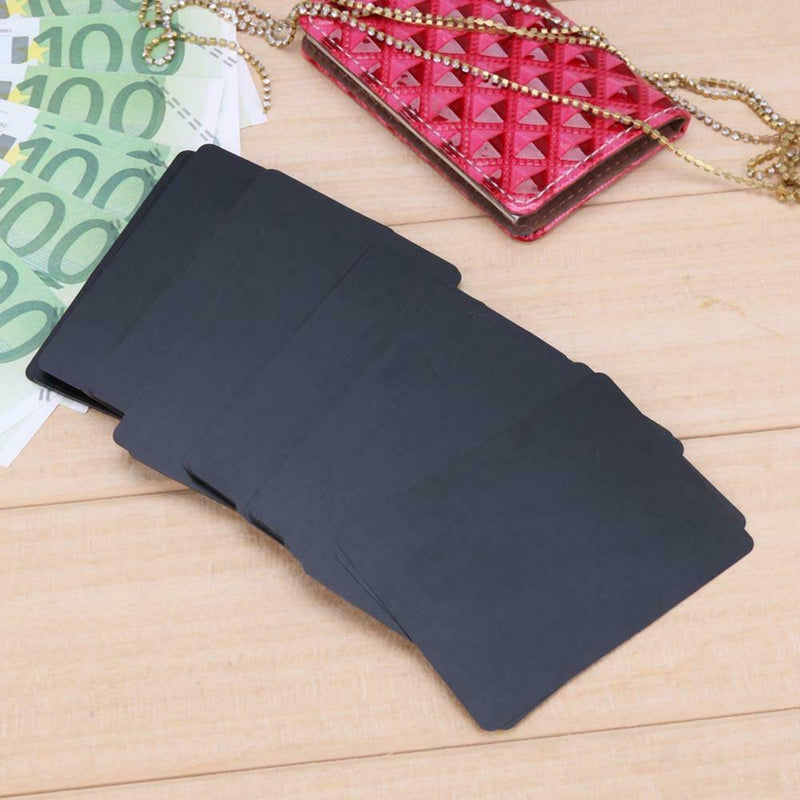 54pcs/set PVC Waterproof Black Pokers Playing Cards Entertainment Supplies