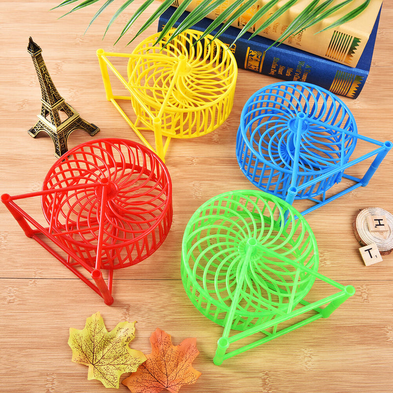 Wheel Running Exercise Plastic Scroll Silent Hamster Mouse Rat Gerbil Pet To FT