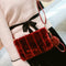 Women Clutch Fur Plush Bag Casual Handbag Winter Crossbody Bag(Wine Red)