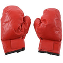 Sponge Padded Red Faux Leather Boxing Gloves for Child M9D6