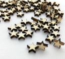 ular 100pcs Wooden Blank Small Star Shapes Embellishments Crafts OH FT