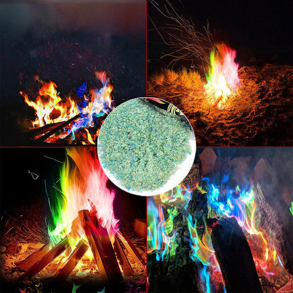 Multicolor Fire Magic Tricks Powder Flame Dyeing Outdoor Bonfire Party Supplies