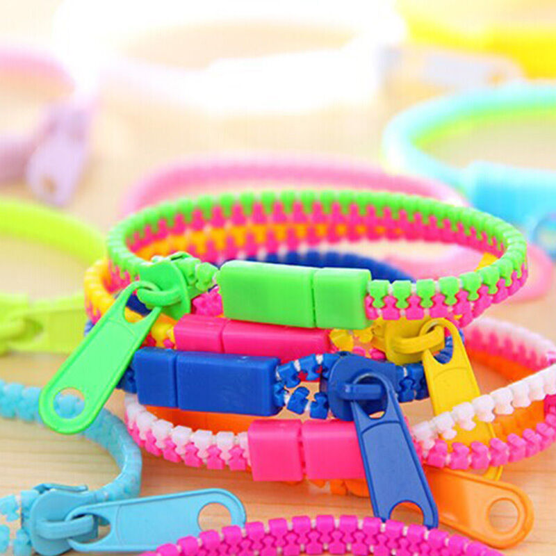 Two Colors Zipper Bracelet Fidget ducts Kids Sensory Stress Relie Toys Fun