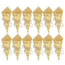 50 Pcs Retro Kraft Paper Cones Bouquet Candy Chocolate Bags Boxes Wedding P