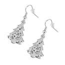 Red And Clear Crystal Christmas Tree Shape Dangle Earrings Stud Christmas G