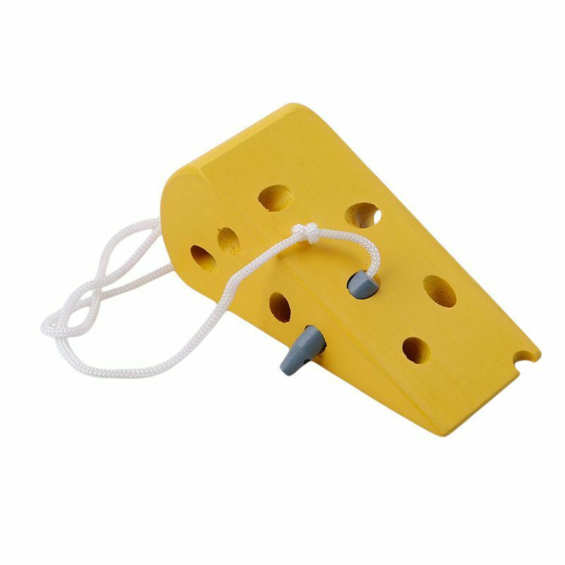 Wooden Education Baby Kindergarten Mouse Thread Cheese Plaything Early Lear I2Z9