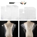 100X Disposable Hair Cutting Cape Clear Gown Barber Shop + Hair