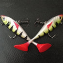 Easy Soft Lead Fish 11cm/19.4g T Shape Tail Fishing bait lures with Ho JS
