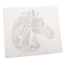 Rhinestone Iron On Heat Transfer Hot Fix T-shirt Motif Horse Head Applique