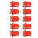 10pcs T5 B8.5D LED Car Light Auto Dashboard Instrument Light Bulbs (Red)