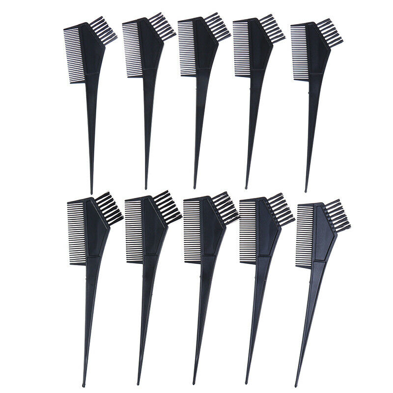 10x Plastic Hair Dye Coloring Brushes Comb Barber Salon Tint Hairdressing To Ew