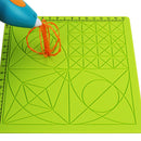 Silicone Mat Doodle Pad with Basic Geometric Template