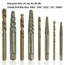 10pcs Set Screw Extractor | Left Hand Cobalt Drill Bit Set Easy Out Broken Bolt