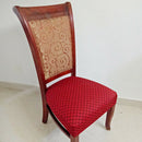 Stretch Dining Chair Seat Cover Pad Slip Cover with Locking Buckle Wine Red