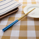 6 Pair Household Chopsticks Stainless Steel Tableware Durable Square Cutlery