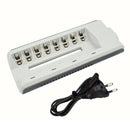 8 Slots Smart Fast Charger EU Plug For AA AAA Ni-MH Rechargeable Batte EUO