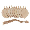 100Pcs Leaf Shape Wood Pieces Hanging Gift Tags Notes Message Reminder Board