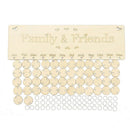 Wooden Family Birthday Reminder Plaque Sign Board Calendar Tags Christmas G