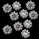 10pcs Rhinestone Flower Shank Buttons Sewing Accessories DIY Jewelry Crafts