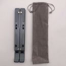 Gray Laptop Stand Portable 6 Heights Adjustable Aluminum Desktop Ventilated