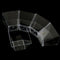 50Pcs Mini Small Plastic Square Dessert Cup Sauce Starter Party Tableware D G9A3