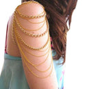 New Fashion Women Three Tassels Armband Upper Arm Chain Jewelry