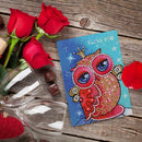DIY Diamond Painting Owl Printed Valentine Birthday Gift Blessing Greeting Cards