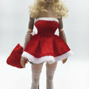 1/6 Woman Christmas Hairpin Dress Sos T-ba & Bag for 12'' Action Figures