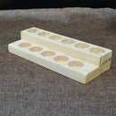 1X(11 Holes Wooden Essential Oil Tray Handmade Natural Wood Display Rack De