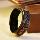 Retro Punk Men Women Wide Leather Belt Bracelet Cuff Wristband Bangle Accessorie