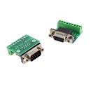 DB9 Male Adapter RS232 Serial To Terminal Solderless Board Female Connector
