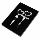 Set Bottle Opener Corkscrews bottle of red wine and bottle stopper heart sh U6Y5