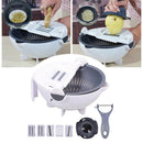 6 IN 1 Slicer Vegetable Fruit Cutter Drain Basket Crusher Grater Chopper Peelers
