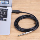 Guitar Bass 1/4' USB TO 6.3mm Jack Link Connection Instrument Cable Adapter X