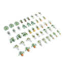 45pcs green leaves tree life plants DIY Diary Craft Stickers Scrapbooking dec JR