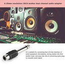 2pcs 6.5mm to RCA Male to Female Jack Plug Audio Video Converters Adapters